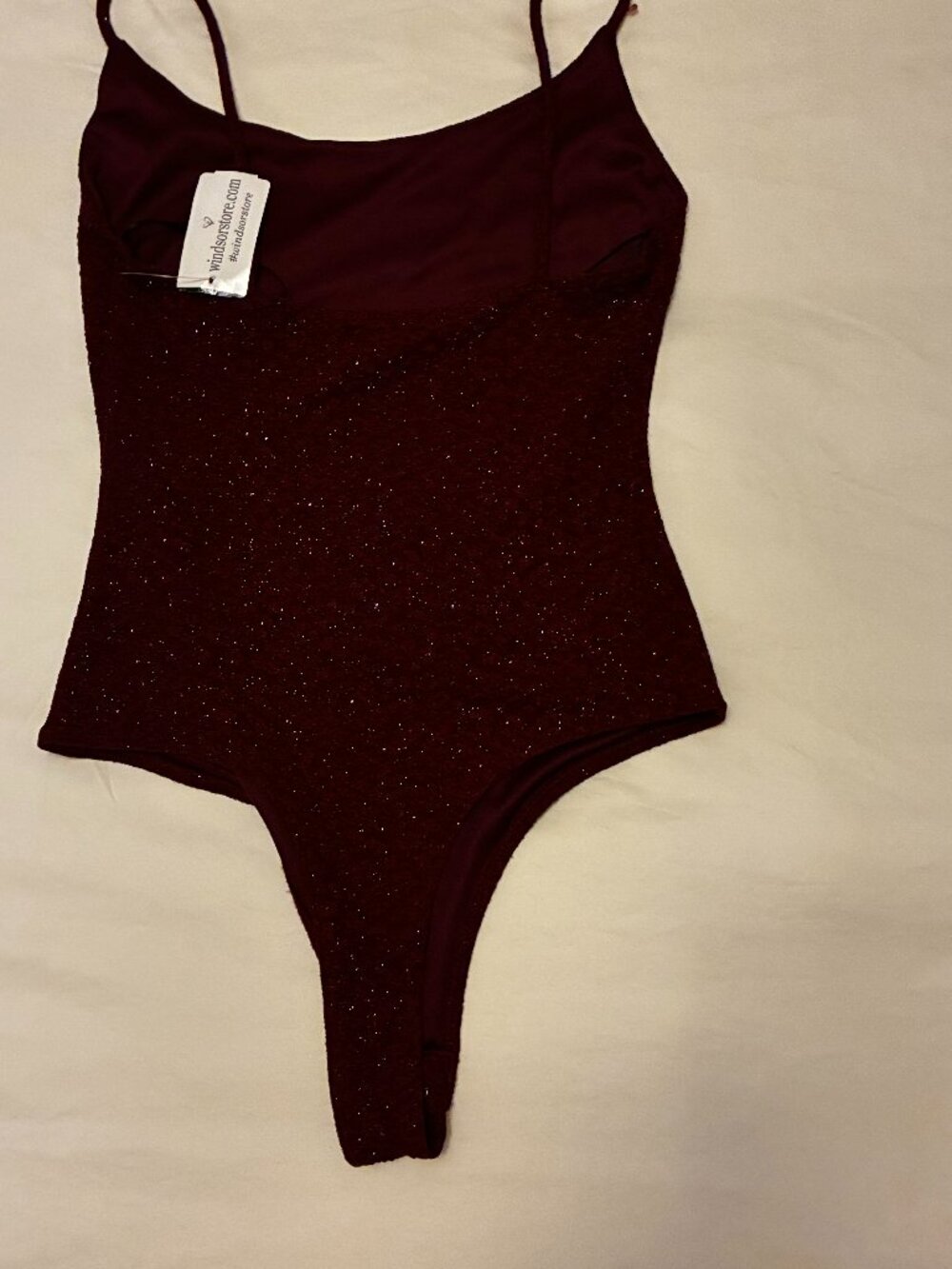 Windsor burgundy bodysuit - size small